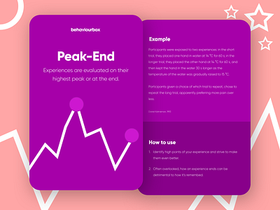 Behavioural Design Cards - Peak End Rule behavior behaviour bias product design psychology science ux ux design uxui workshops