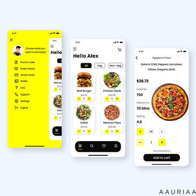 Food Delivery App (Part 2) app delivery app design food app ui uidesign uidesigner uiinspiration ux uxdesign uxdesigner uxinspiration