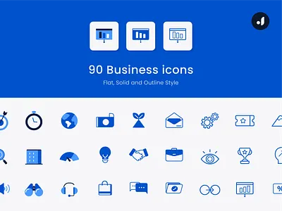 90 Business icons set✨ • Flat, Solid and Outline style app art behance branding business clean design flat flatdesign graphic design icon illustraion illustration logo minimal pinterest ui ux vector website