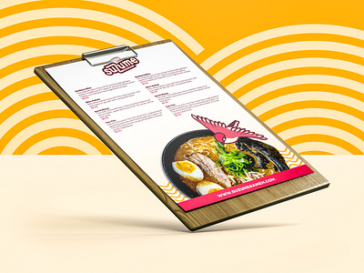 Suzume Ramen Menu Design brand identity branding design graphic design illustration logo print typography vector