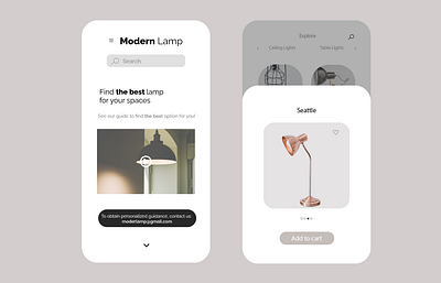 Lamps Mobile App UI Design | UX/UI app app design dailyui dailyuichallenge design mobile app ui ux website