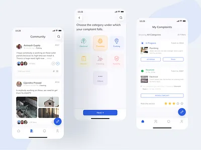 “We Value” a complaint resolution app app minimal ui uxdesign