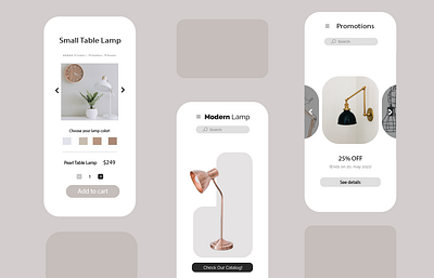 Lamps Mobile App UI Design | UX/UI app app design dailyui design icon mobile app ui ux web website