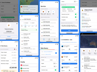 Shipment service & Shipment tracking design homepage location map origin rate query service service design tracking ui user experience design