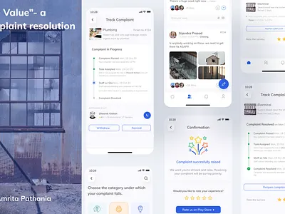 “We Value” a complaint resolution app-UI/UX Case Study mobile app ui uiux case study ux design