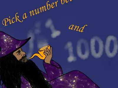 Number Wizard design game art illustration