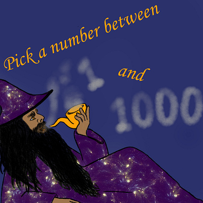 Number Wizard design game art illustration