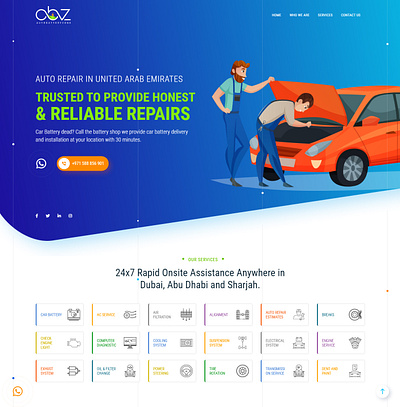 UI/UX for Autobatteryzone uiux web design website design wordpress development