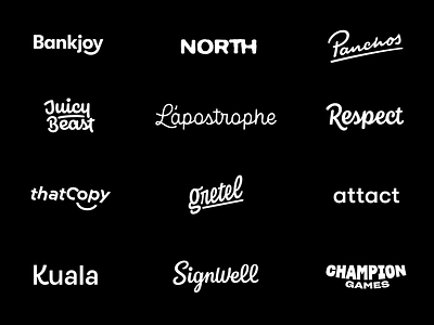 Wordmark Wall — Volume III branding calligraphy font hand lettering handlettering lettering logo logo design logotype type typography wordmark