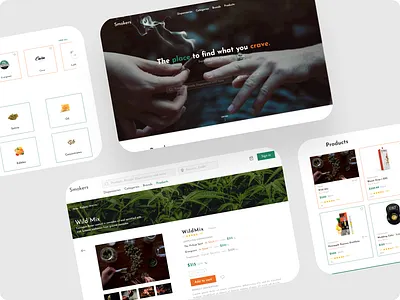 Web and mobile UI/UX - Smokers app design appdesign application branding design minimal process typography ui ux