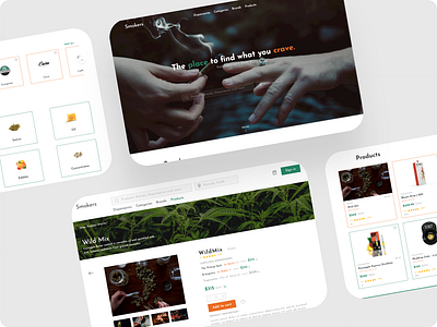 Web and mobile UI/UX - Smokers app design appdesign application branding design minimal process typography ui ux