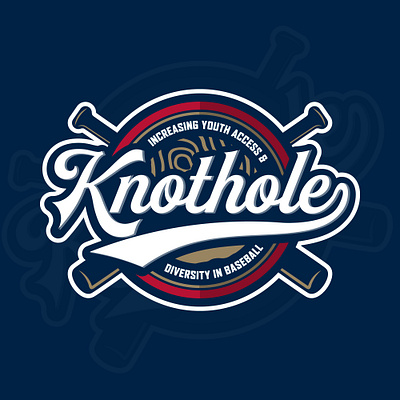 baseball emblem logo for Knothole baeball logo knothole sports logo