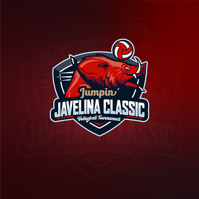 Logo for voleyball javelina classic logo volleyball