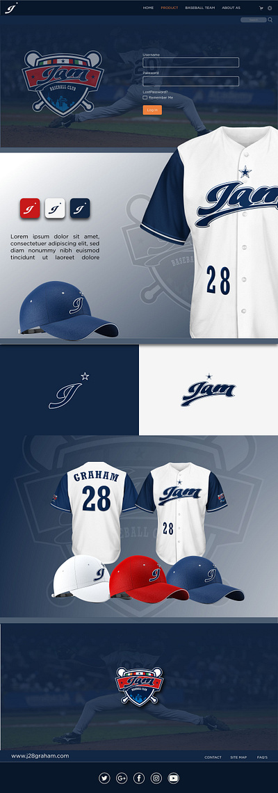 Logo baseball for JAM Baseball Club bseball jam baseball club logo baseball