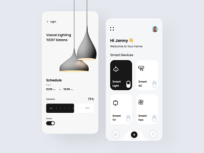 Smart Home App Design app ios ios app mobile product design typogaphy ui ux