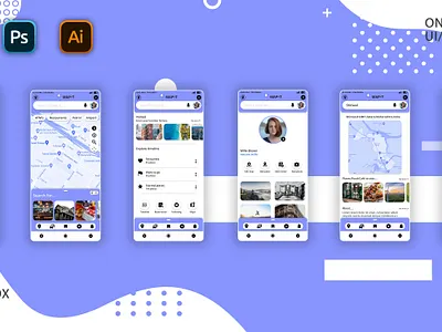 Online map app ui design adobe photoshop adobe xd app app design design fiverr fiverr design freelance illustrator logo map map ui ui ui ux uidesign uikits uiux upwork xd ui kit youtube