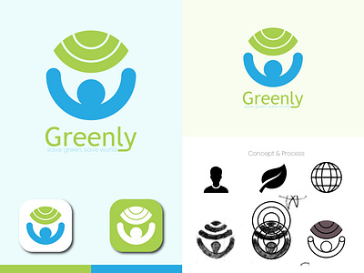 Greenly | Green Save Agency Logo agency logo best logo brand and identity creative logo environment logo graphics design green earth logo green logo green world logo health logo illustration leaf logo logo nature logo organization logo save earth logo save green logo save logo save world logo world logo