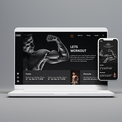 Workout Web UI Design design minimal ux uxdesign uxui web