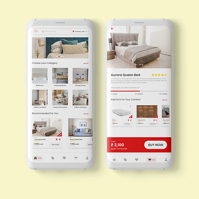 Furniture Rent UI Design app branding design minimal ui ux uxdesign uxui