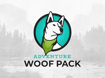 Adventure Woof Pack No. 1 adventure adventure dog brand brand identity branding dog dog illustration dog logo illustrated logo illustration logo logo design nature outdoor outdoor logo pup typography woof woof pack