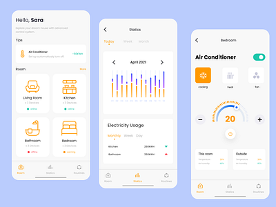 Smart Home App branding design dialyui dribbble dribbble best shot dribbble invitation dribbbleweeklywarmup illustration mobile app mobile design mobile ui smart home app smarthome ui