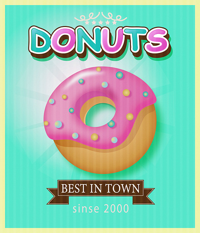 donut design illustration logo