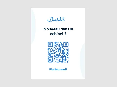 Doctolib chekin - QR code poster doctolib feature poster uxui