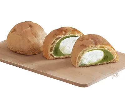 Cream choux food illustration illustration procreate