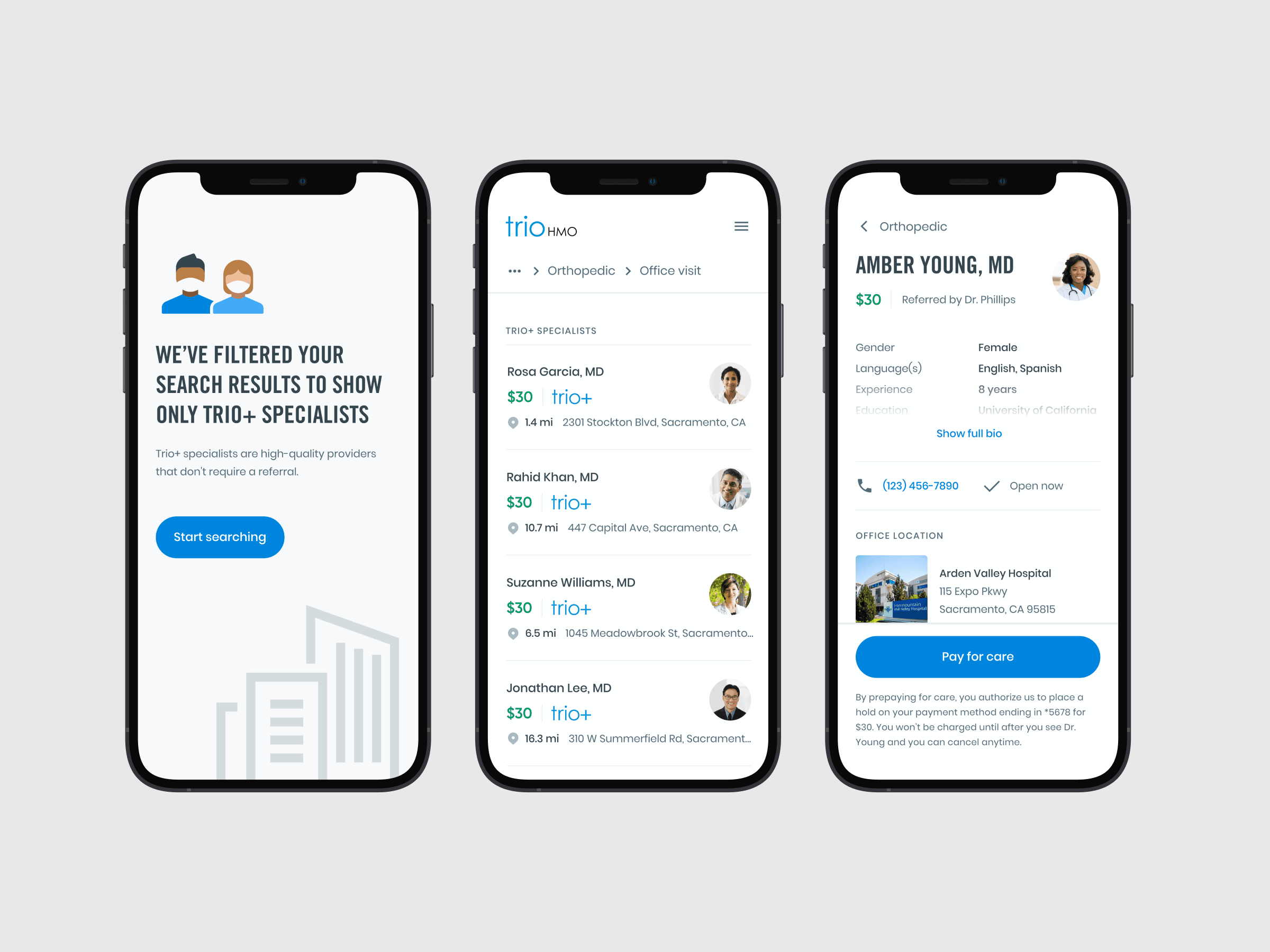 Provider care app demo app care design healthcare insurance mobile payment provider scheduling search ui web