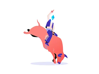 Bullish bitcoin crypto cryptoart design ether etherium illustration nft nftart philippines