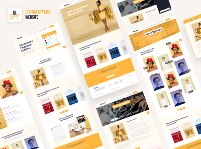 Agence Lénam Stylist Website fashion uidesign ux design website xd
