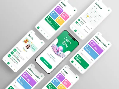 E-learning App UI Design app app design dashboad design education education app elearning graphic design illustraion ios iphone app mobile app mobile app design mobile apps mobile ui product design ui uiux ux uxui