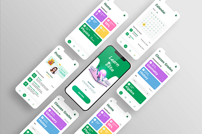 E-learning App UI Design app app design dashboad design education education app elearning graphic design illustraion ios iphone app mobile app mobile app design mobile apps mobile ui product design ui uiux ux uxui