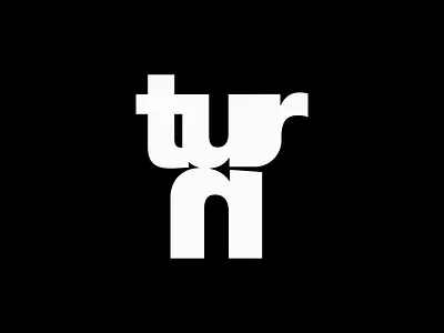 Turn wordmark lettering lettermark logo mark mark icon symbol mark symbol icon negative space sign type typo wordmark