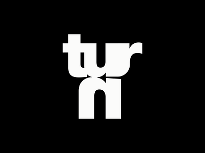 Turn wordmark lettering lettermark logo mark mark icon symbol mark symbol icon negative space sign type typo wordmark