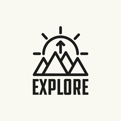 Explore badge brand design draw drawing explore graphic design icon identity illustrate illustration logo mountains outdoors