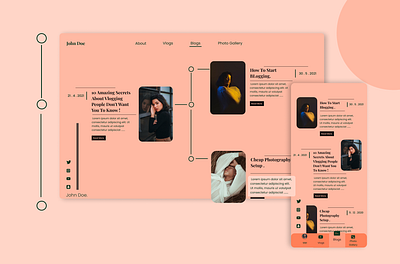 Portfolio Blogs Page blog blogs design figma images mobile photo portfolio ui uiux web