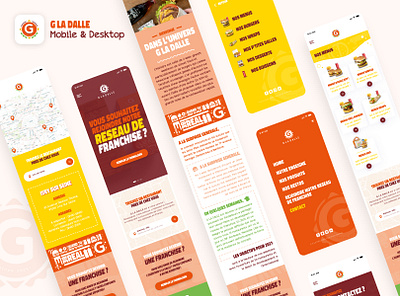 GLaDalle Website fastfood mobile ui design ux design website xd