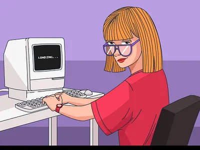 Computer User 2d animation art artist artwork design designer drawing illustrator india indian