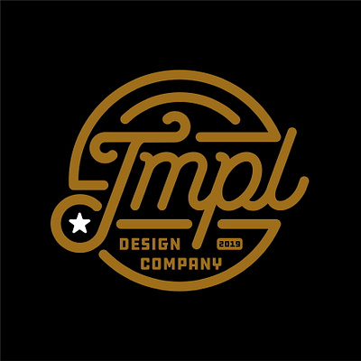 TMPL Design Co badge badge brand design draw drawing font graphic design icon identity illustrate illustration logo typeface