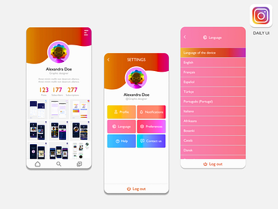 Daily UI - User profile creativity figmaappdesign figmadesign graphicdesigner mobileapp mobileapplication uidesign userexperience userexperiencedesign userinterface