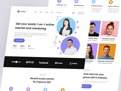 Cemen - Mentoring Landing Page cemen landing page design landing page light mode mentoring mentoring landing page muhammad zaini ui ux website