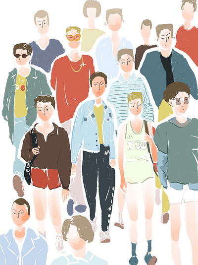 people2 boys colorful illustration