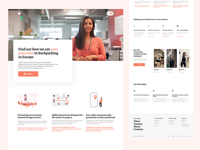 Web Design Layout Exploration adobexd dailyui figma freebie freelancer landing layout page travel ui web design agency web designer