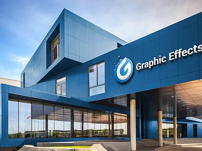 Graphic Effects - Studio Building Logo Mockup brand brand design brand identity branding branding and identity branding design business identity design graphic design graphic effects graphicdesign