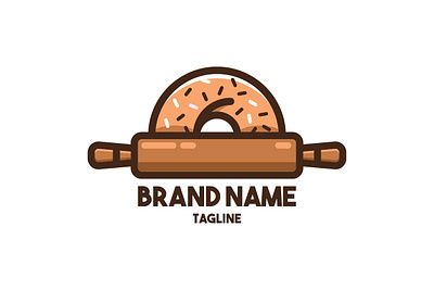 Donut Bakery Logo bake bakery branding cafe chocolate design donut exclusive food illustration logo restaurant roll vector