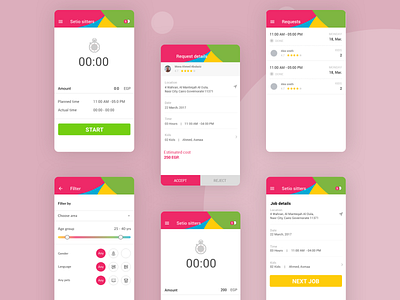 Setio app clean design designs flat minimal mobile mobile app design ui ux