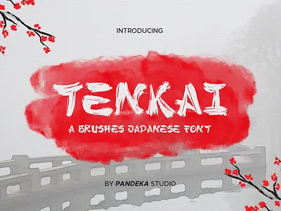 Tenkai - Japanese Brushes Font japanese handwriting