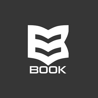 book shaped b letter logo illustration on black background animation book icon illustration letter b logo logo typography vector web