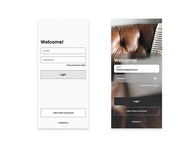 Log-In Screen app design figma login page minimal mobile mobile app sketch ui ux website